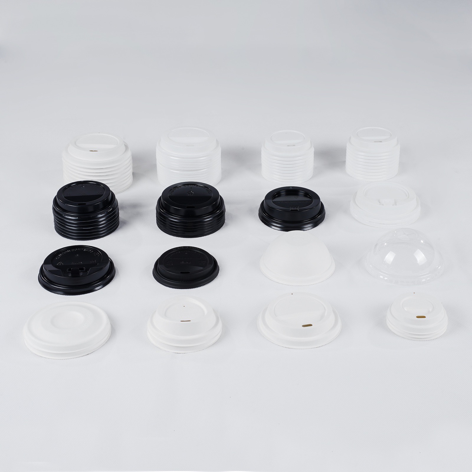 Paper PET and PP lids for bowls and cups