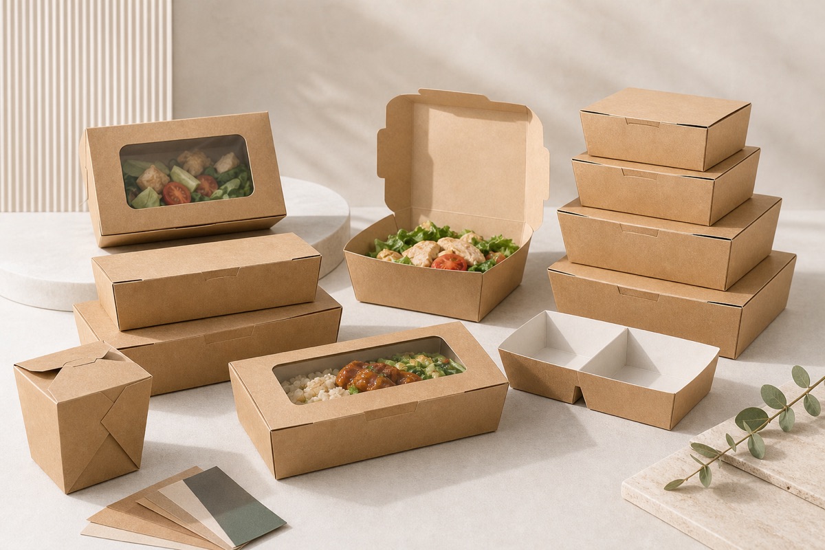 Paper takeaway boxes and trays